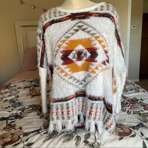 Alter'd State a line tribal sweater cozy knit S/M